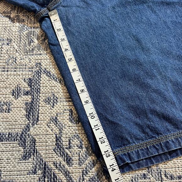 VTG Y2K Fubu Baggy Skater Blue Jean Jorts Shorts SZ 39 - Picture 7 of 8